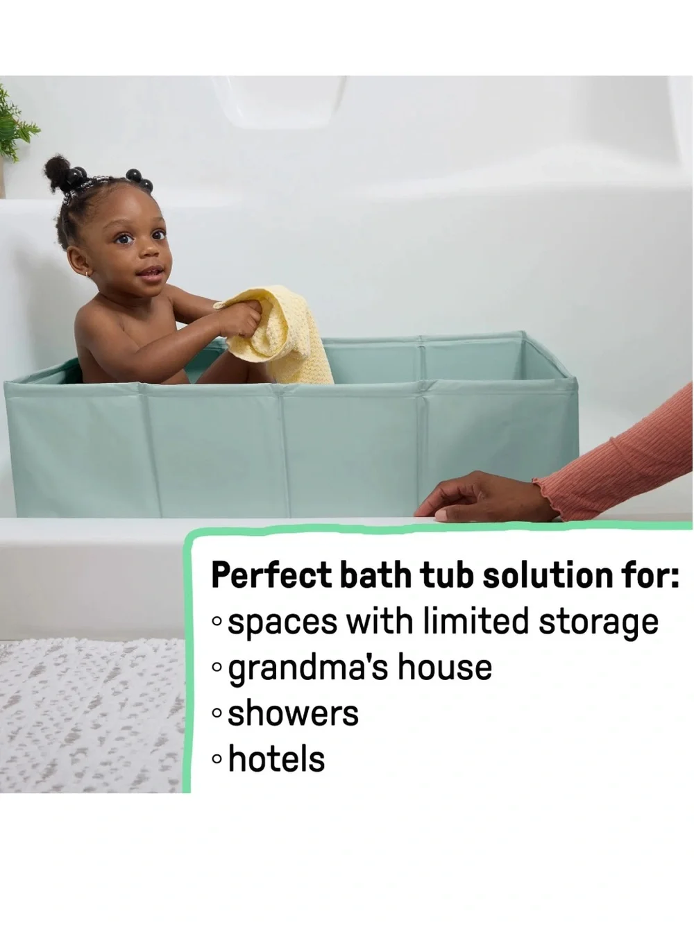 Ingenuity Tuckaway Toddler Tub – Converts Shower to Tub, Folds to Store, 12M-5Y